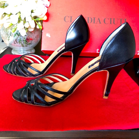 Gently used Claudia Ciuti 7.5 peeptoe heels - Picture 3 of 12